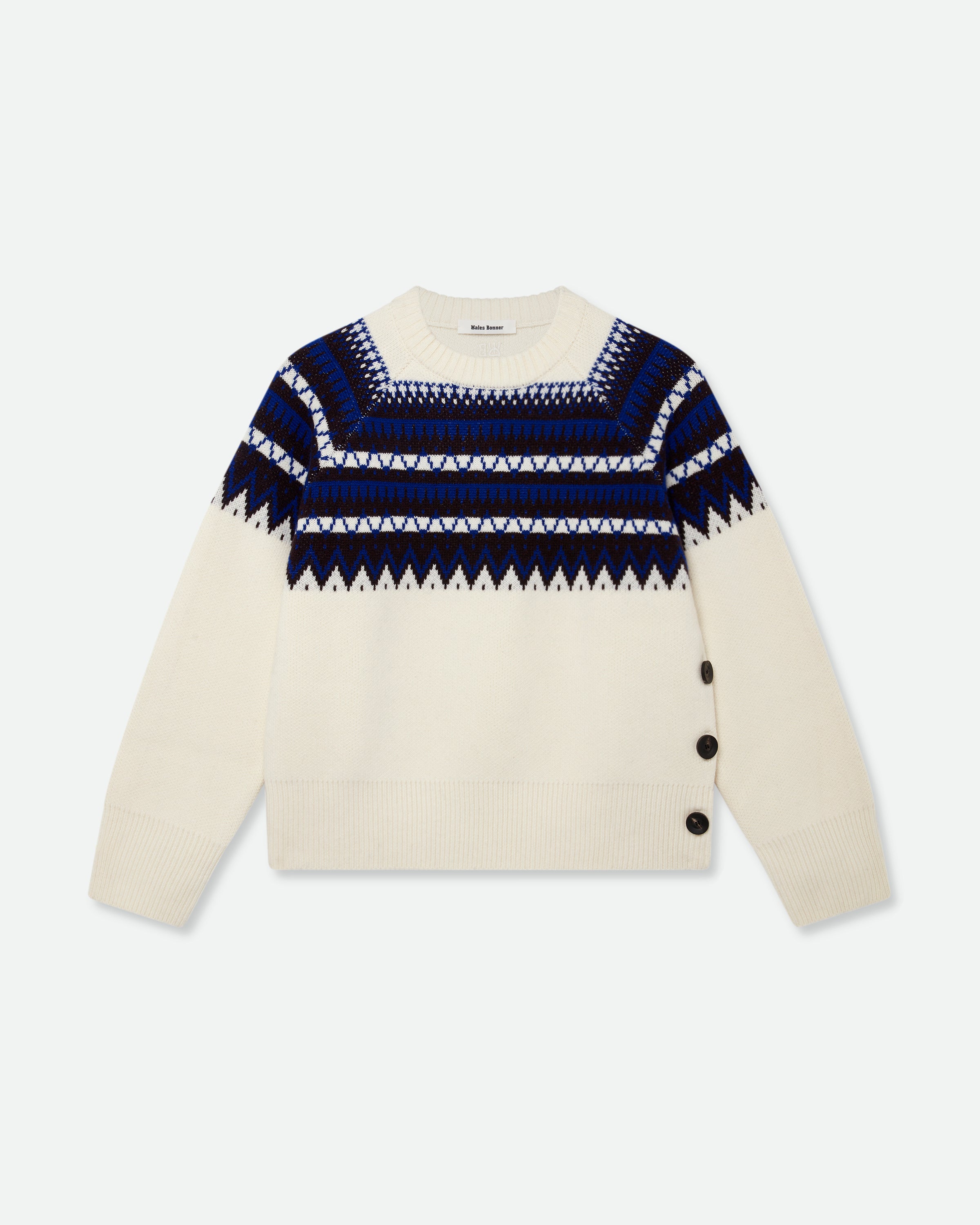 Mist Fair Isle Jumper Knitwear Wales Bonner